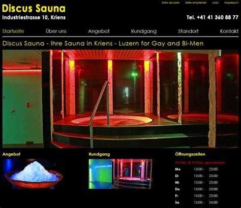 gay sauna kriens|Discus Sauna, Kriens